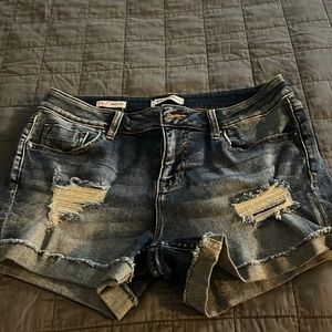 Women's Vigoss Shorts Vigoss Marley Denim Cuffed Distressed Shorts